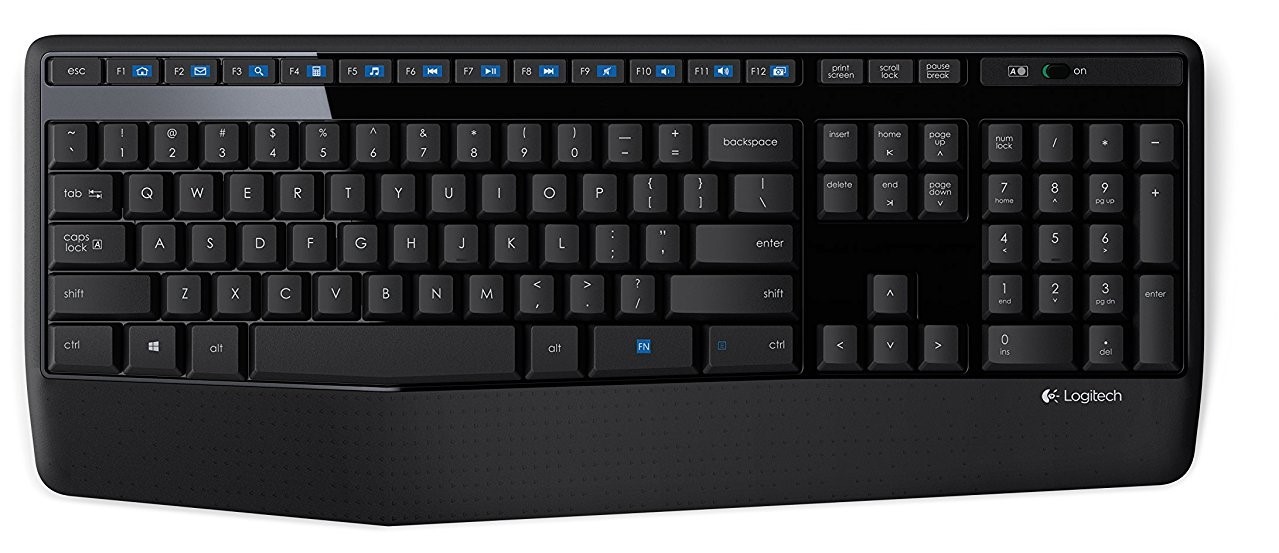 Logitech K345 Wireless Full-sized Keyboard with Palm Rest - Black  (/RT6-2467...