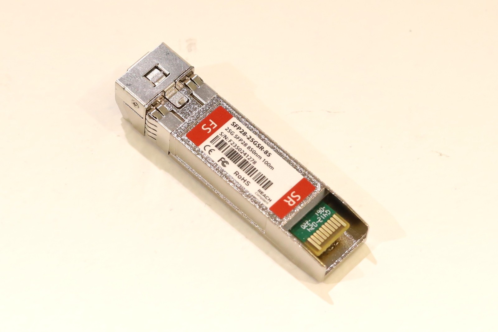 FS 25GB SFP28 850nm 100m DOM Transceiver Module P/N: SFP28-25GSR-85 Tested