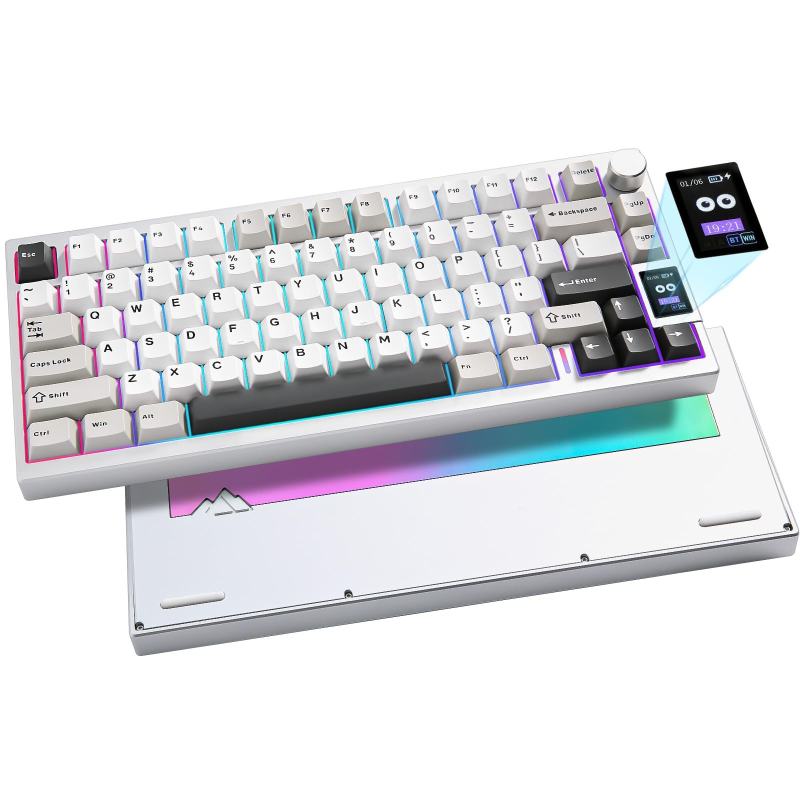 YUNZII AL80 75% Aluminum Mechanical Keyboard (Silver, Cocoa Cream Switch)