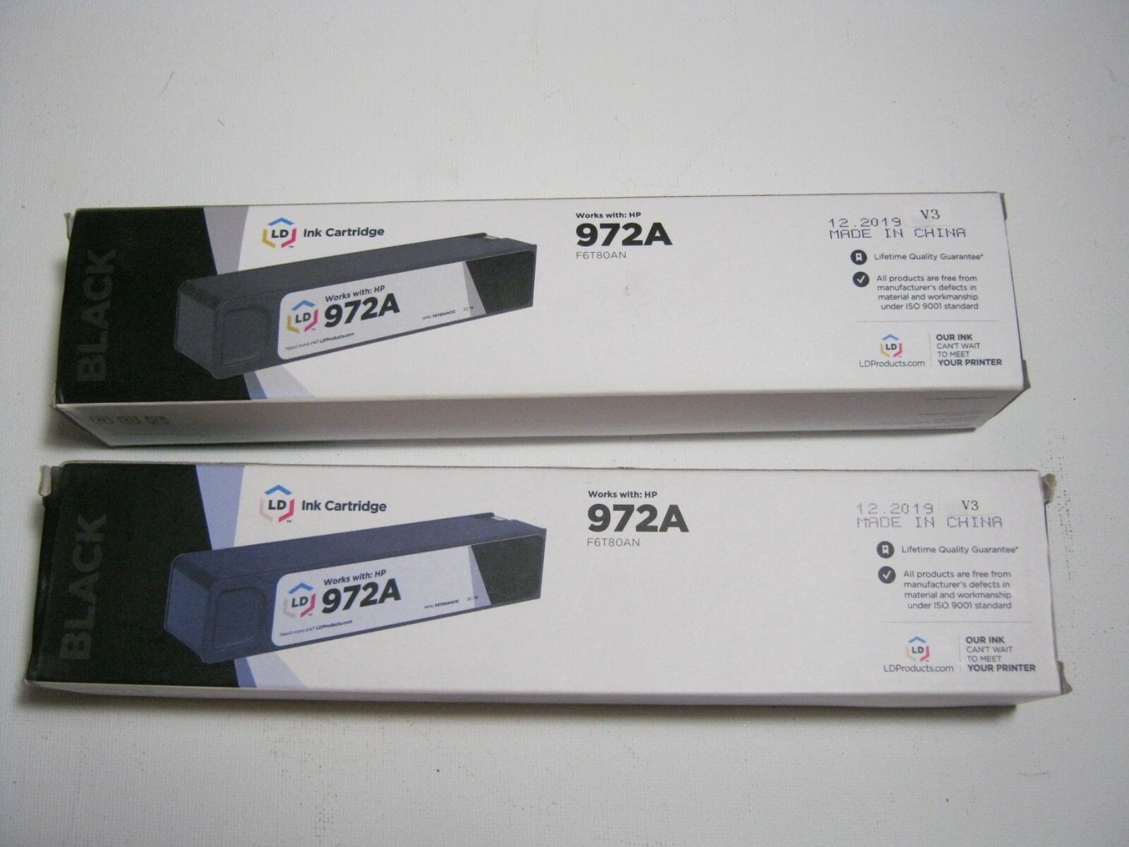 2 LD Compatible Replacement for HP 972A / F6T80ANCIC Black Ink Cartridge expired
