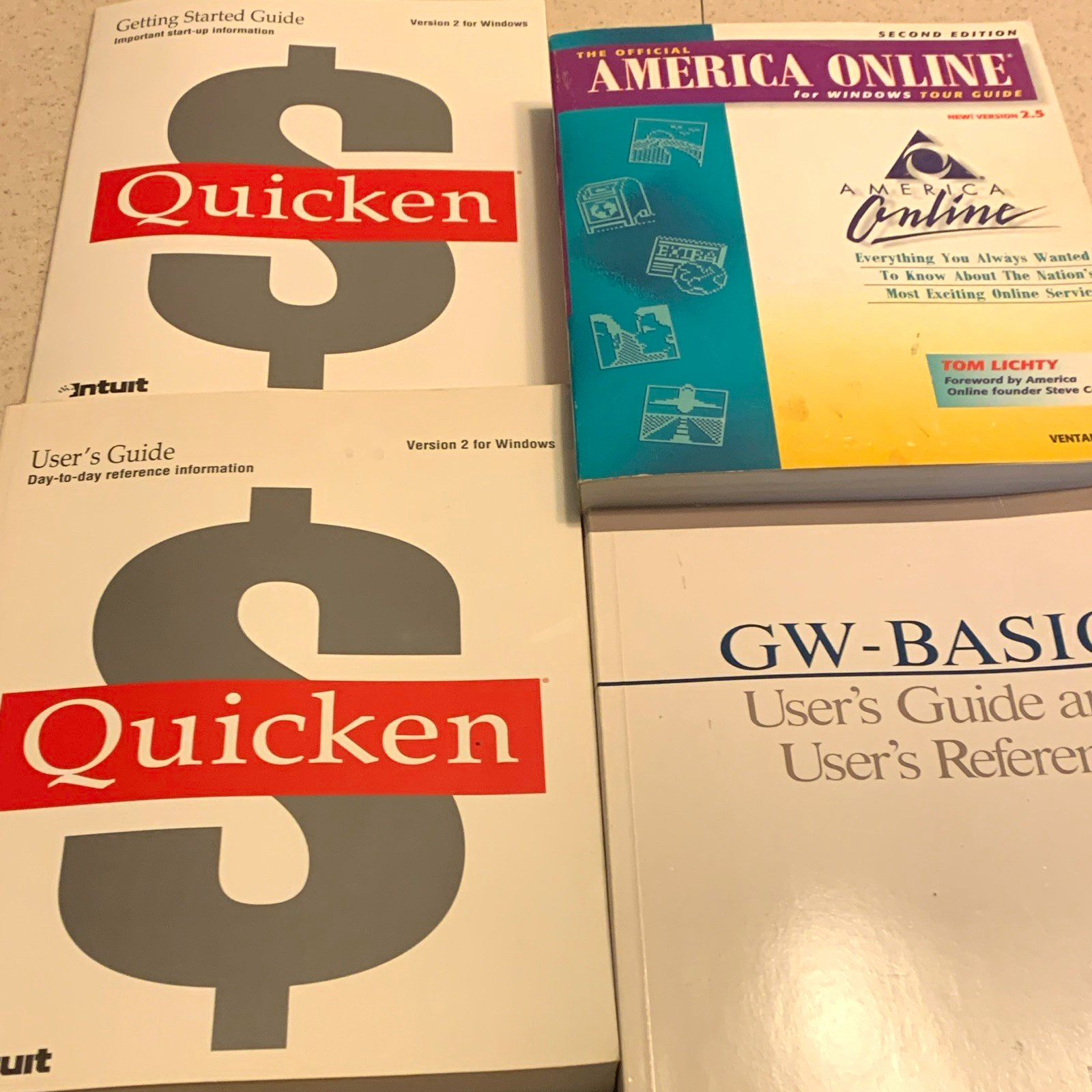 Intuit Quicken v2 for Windows Manuals: User’s Guide & Getting Started