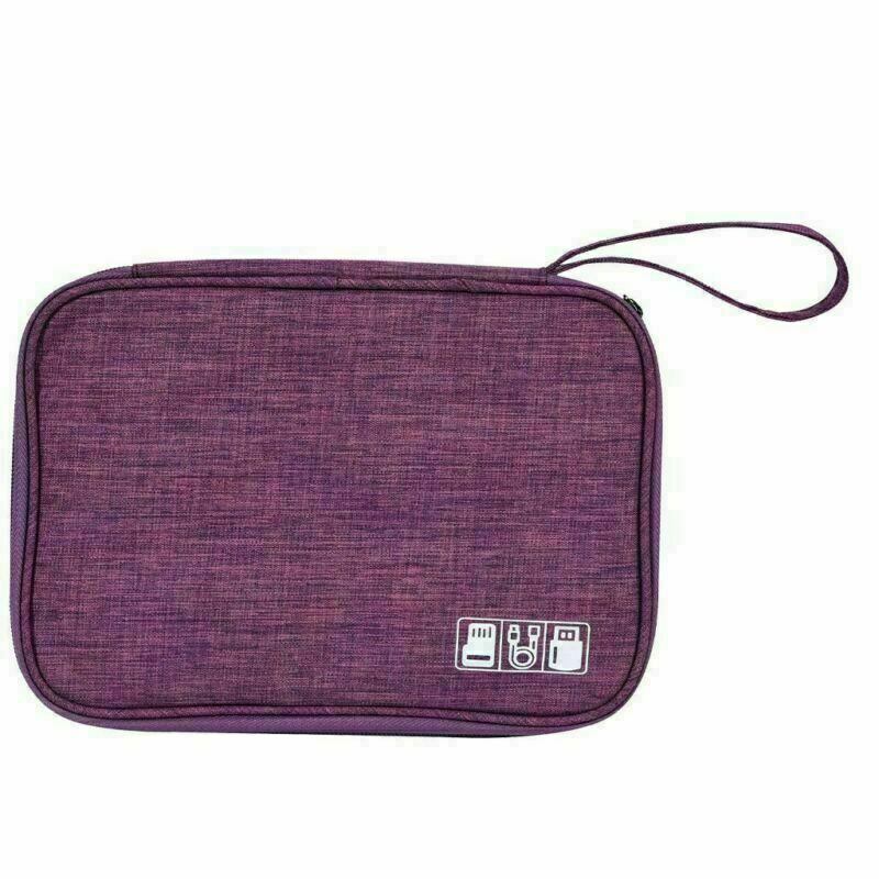 Electronics Accessories Organizer Travel Storage Hand Bag Cable USB Drive Case