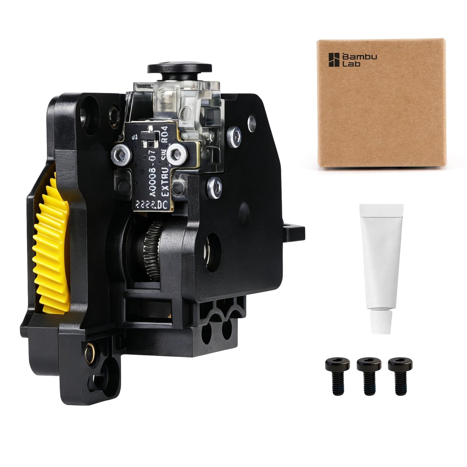Hardened Steel Extruder Unit with Dual Gears for Bambu Lab X1 X1C 3D Printer
