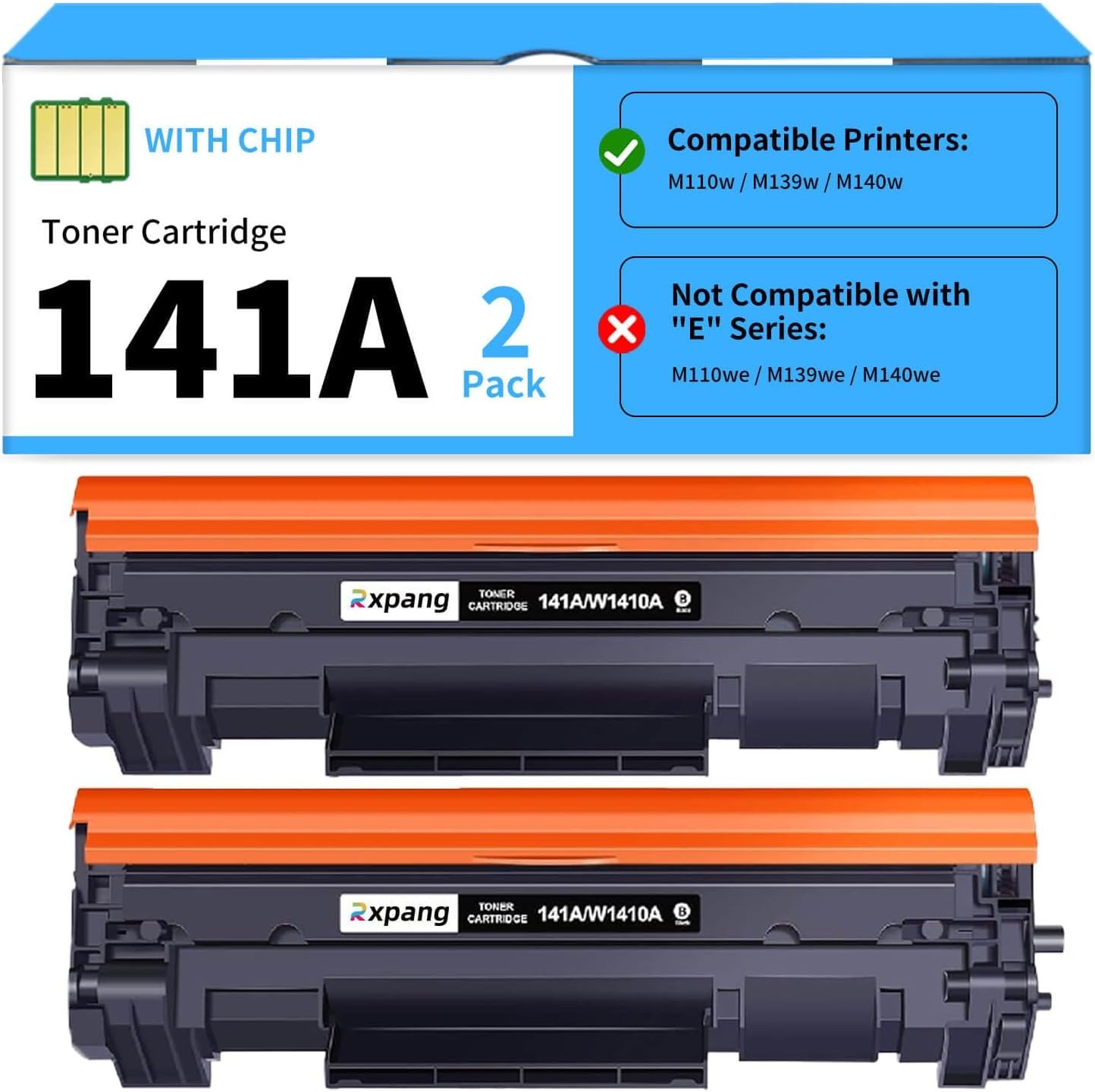 2PK 141A Toner Cartridge Replacement for HP Laser Jet Pro M110w M139w MFP M140w