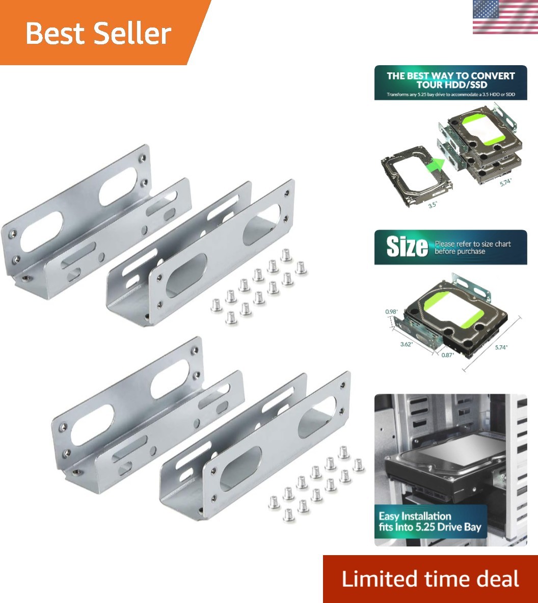 Reliable 2-Pack Hard Drive Metal Mounting Adapters for Optimal Storage