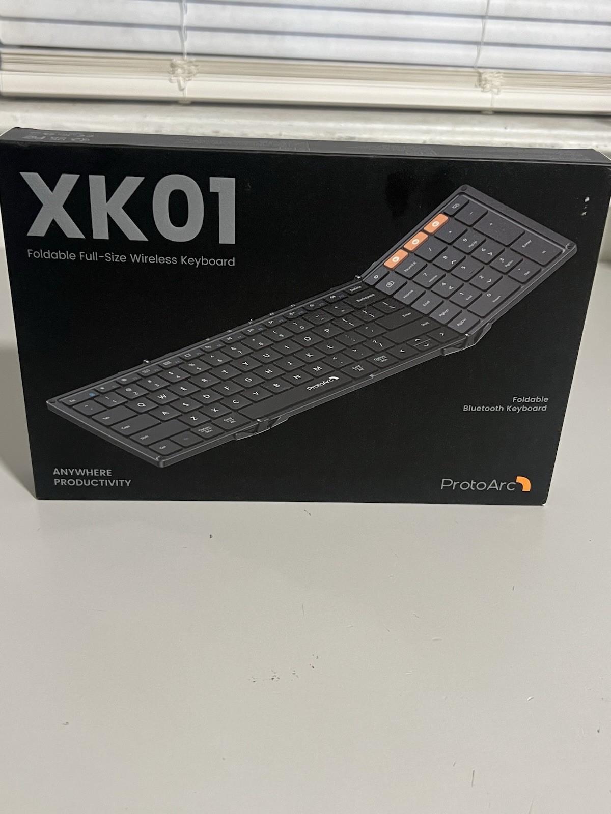 ProtoArc XK01 Foldable Full-Size Wireless Keyboard - Open Box