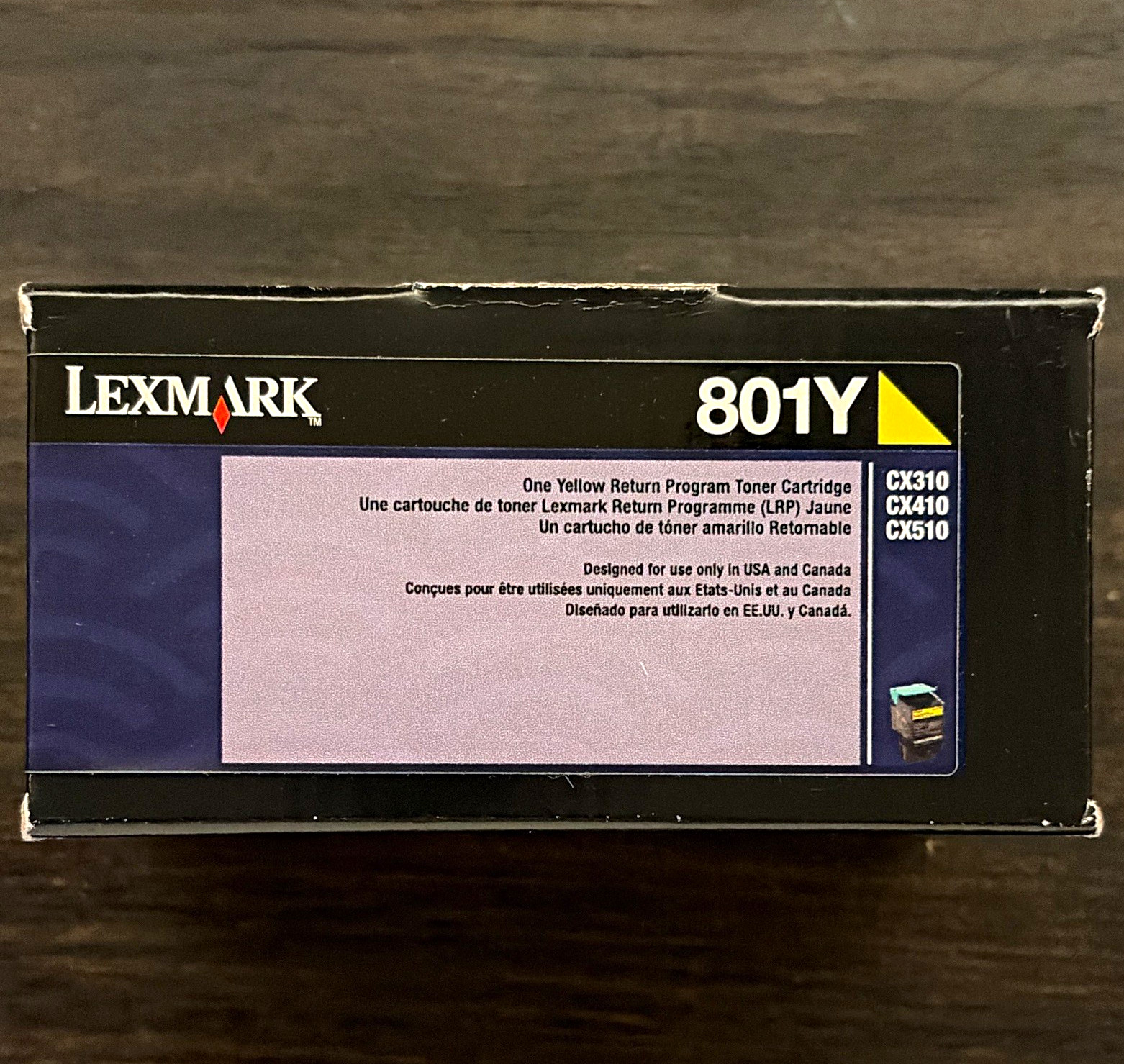 Lexmark 801Y Yellow Genuine Toner Cartridge 80C10Y0 for CX310 CX410 CX510