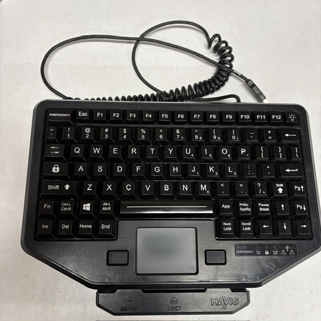 iKey IK-TR-911-RED Rugged Keyboard SN.......366, Plus Havis Mount Base C-KBM-201