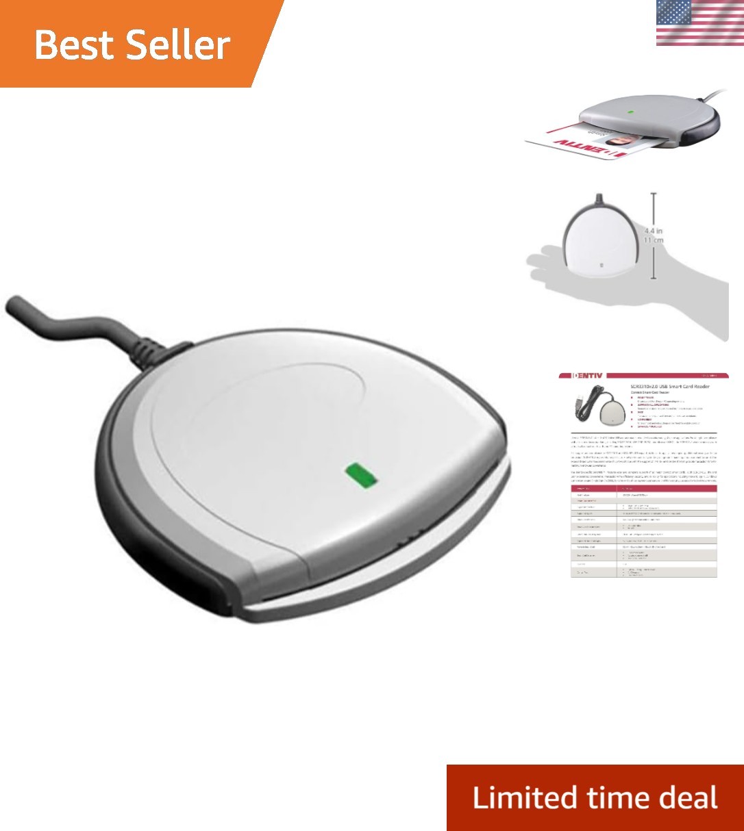 USB Smart Card Reader Writer - Compact & High-Speed for Secure Transactions