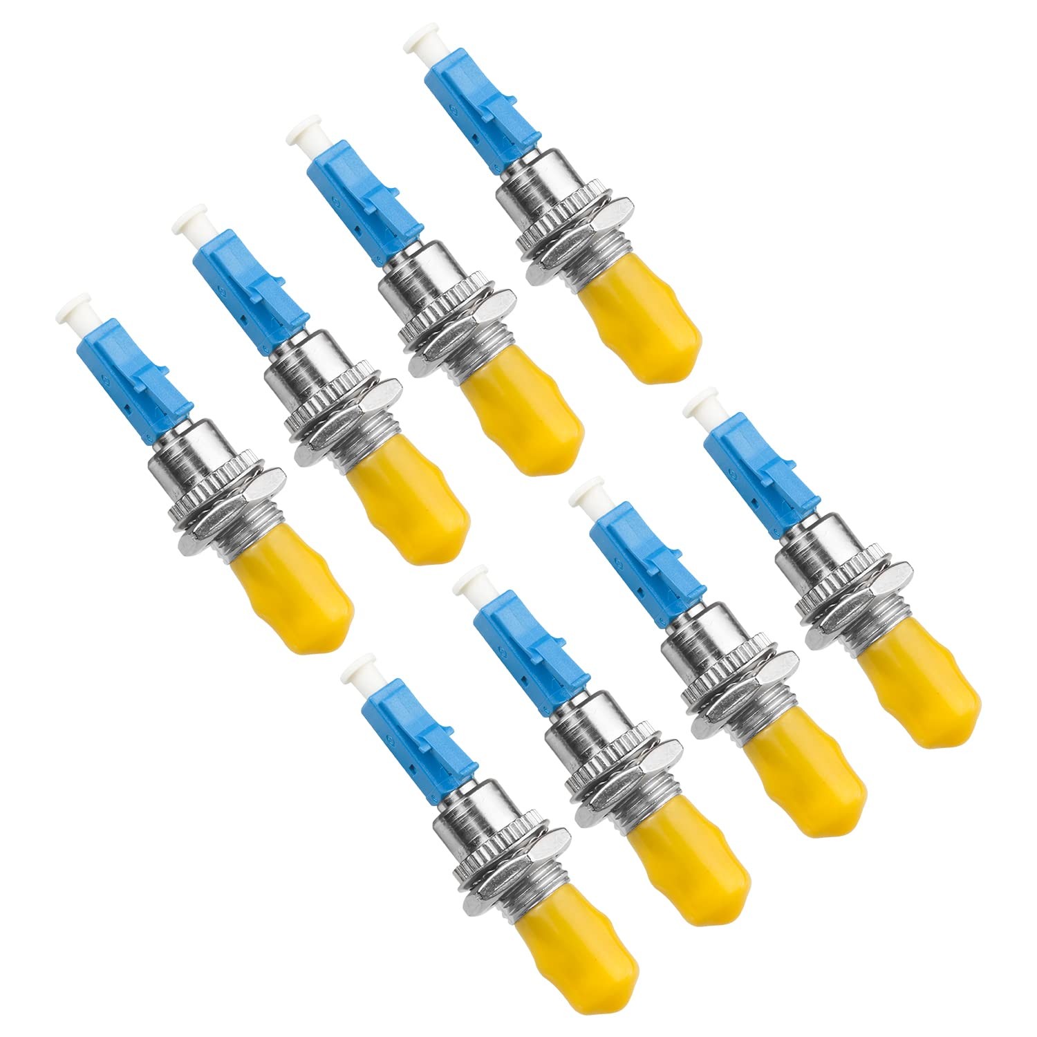 8 PCS LC/UPC Male to ST/UPC Female Singlemode Hybrid Fiber Adapter Couplers