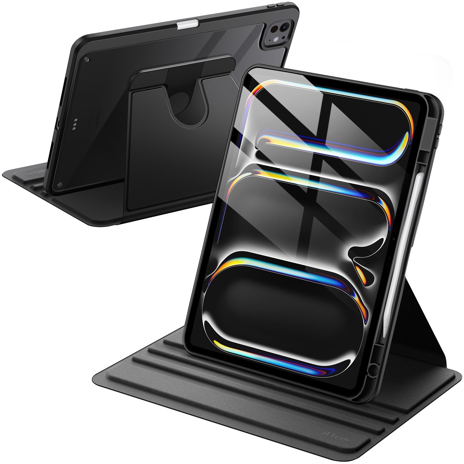 JETech Rotating Case for iPad Pro 13-Inch M5/M4 (2025/2024) with Pencil Holder