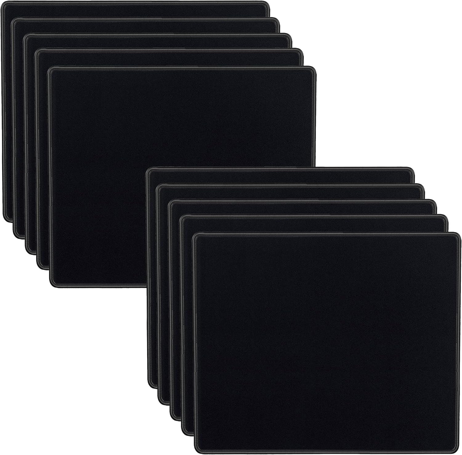 10 Pack Alfombrilla de Raton 2mm Bordes Cosidos Base Antideslizante Oficina Casa