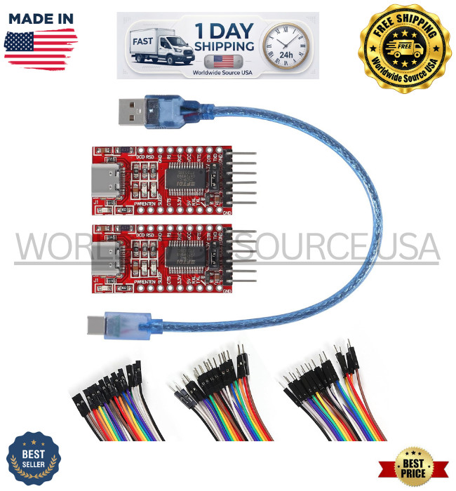 2PCS Type-c FT232RL Mini USB to TTL Serial Converter Adapter Module 3.3V/5.5V FT