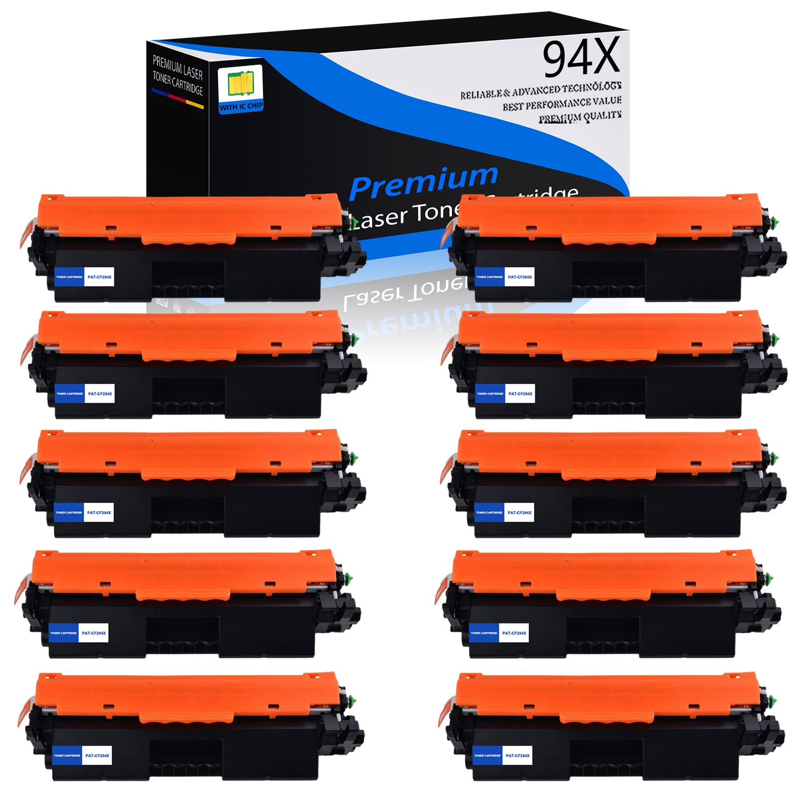 10x Black CF294X Toner Compatible With HP LaserJet Pro MFP M118dw M148dw M149fdw
