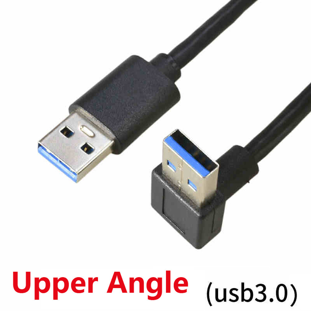 0.3m 0.5m 1m 1.5m USB 3.0 Left / Right Angle Male to Male Cable Type A Plug Lead