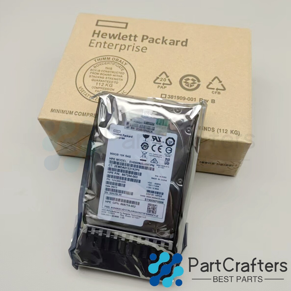 New HPE MSA 900GB 12G SAS 15K 2.5IN HDD Hard Drive Q1H47A 873371-001