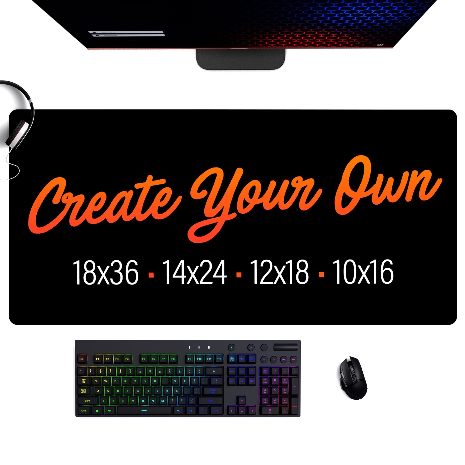 Custom Desk Mat/Pad, Large Gaming Desk Mat | Made & Printed in the USA
