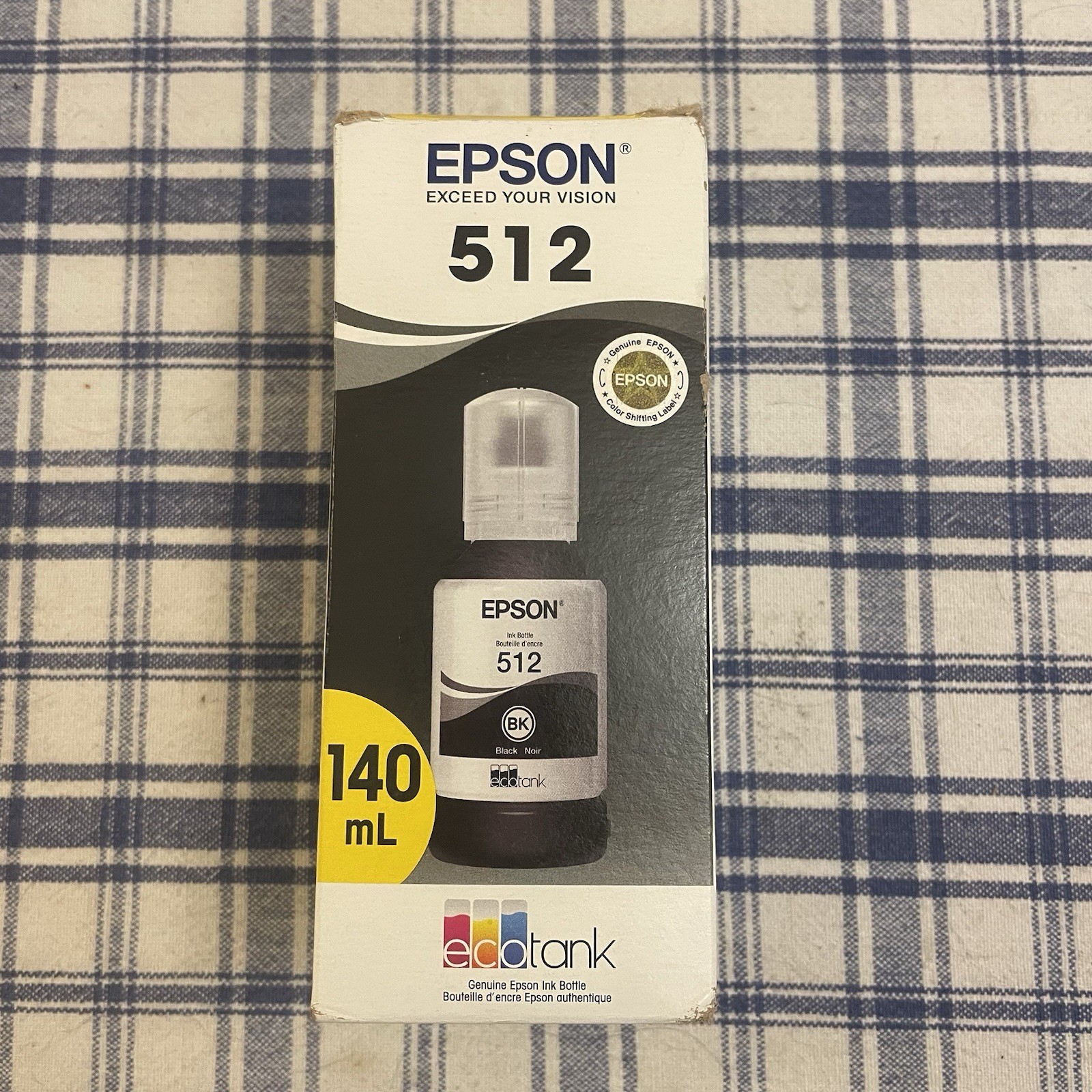 Original EPSON T512 EcoTank Ink Ultra-high Capacity Bottle Black 140mL