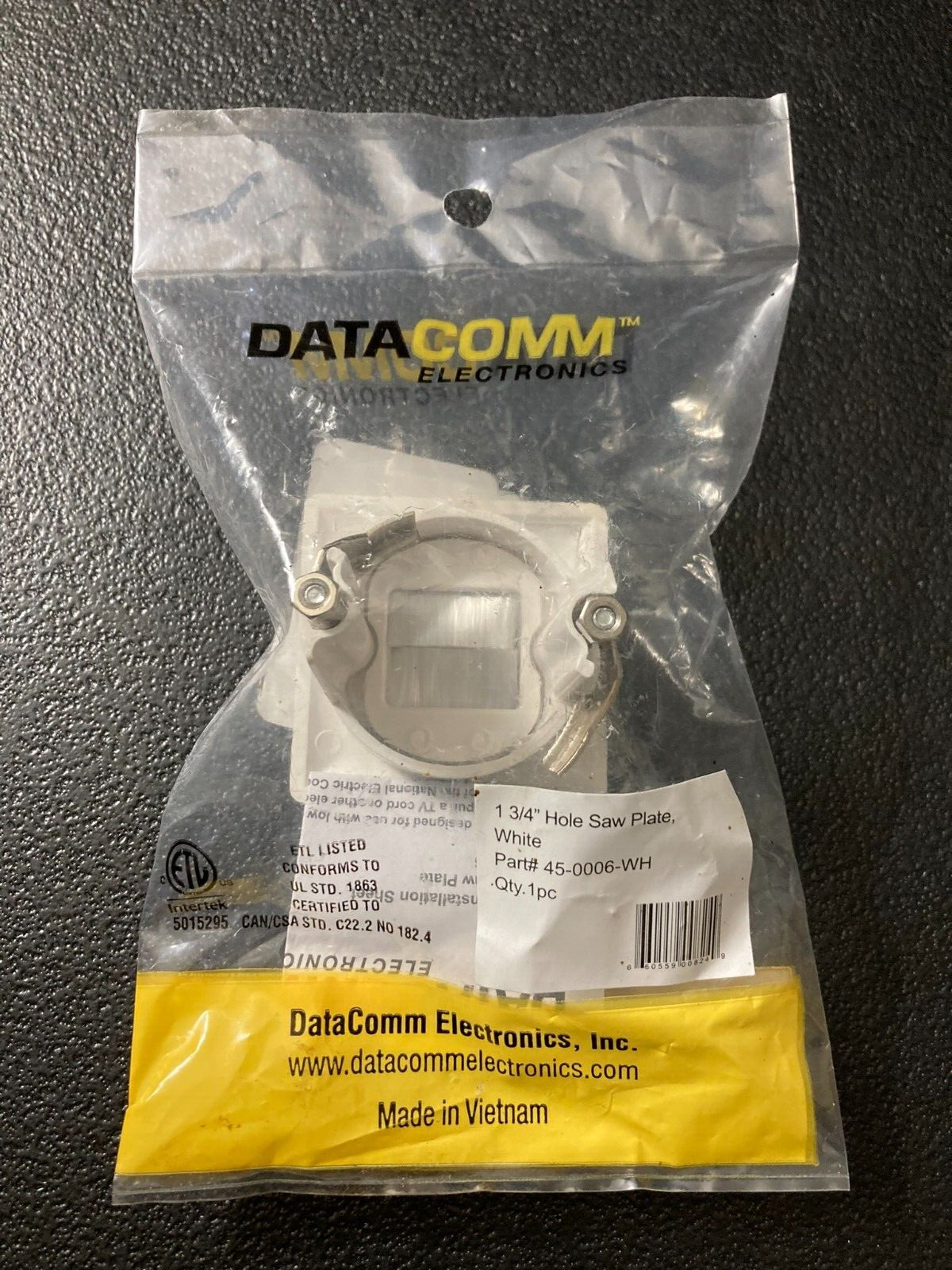 DataComm 45-0006-WH Hole Saw Plate Low-Profile Conceals Component Connections