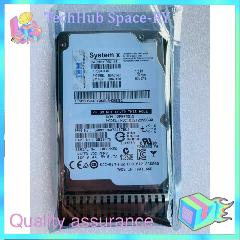 NEW 00AJ146 IBM System X 1.2TB 10K RPM 6G SAS 2.5" HDD 00AJ147 00AJ150