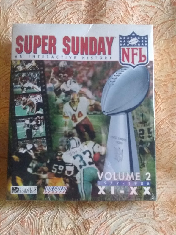 US Sports Inc. Super Sunday CD Rom PC Game Sealed Football Trivia 1977-86 New