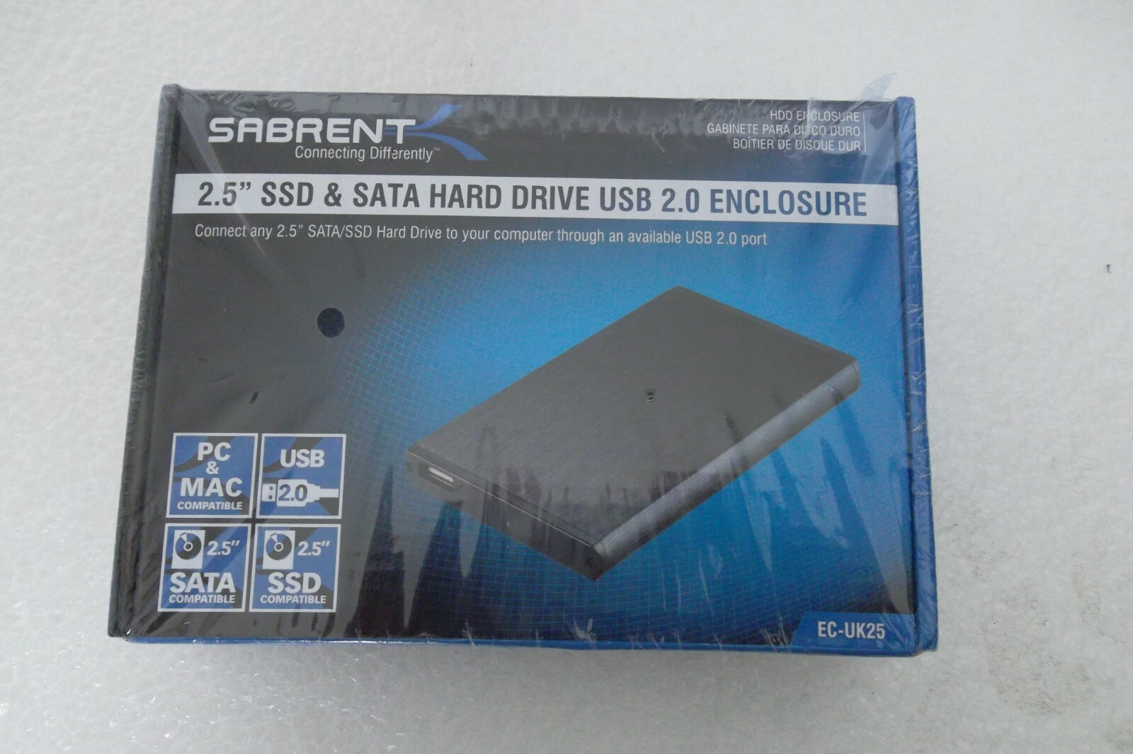 Sabrent 2.5" SSD & SATA to USB Enclosure Ext Hot Swappable PC/Mac EC-UK25 NEW