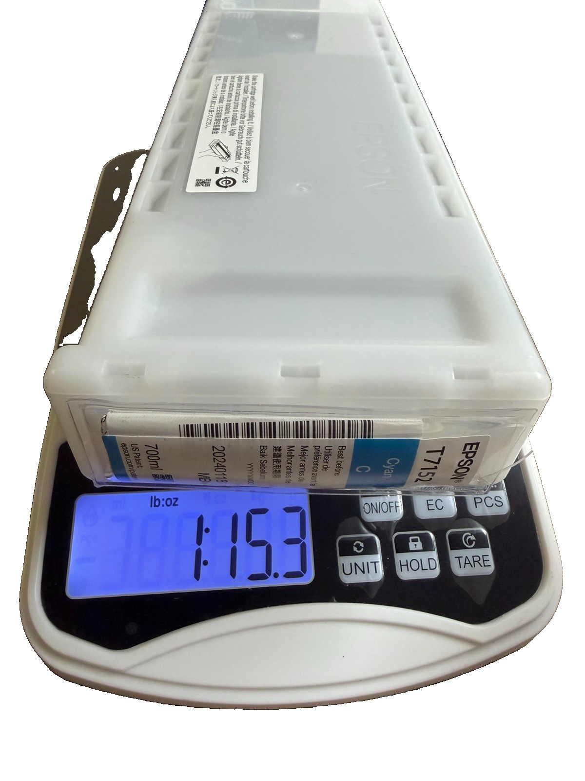 2024 Genuine Epson T7152 Cyan 700ml UltraChrome GSX S70670 S70675 99-100% Full