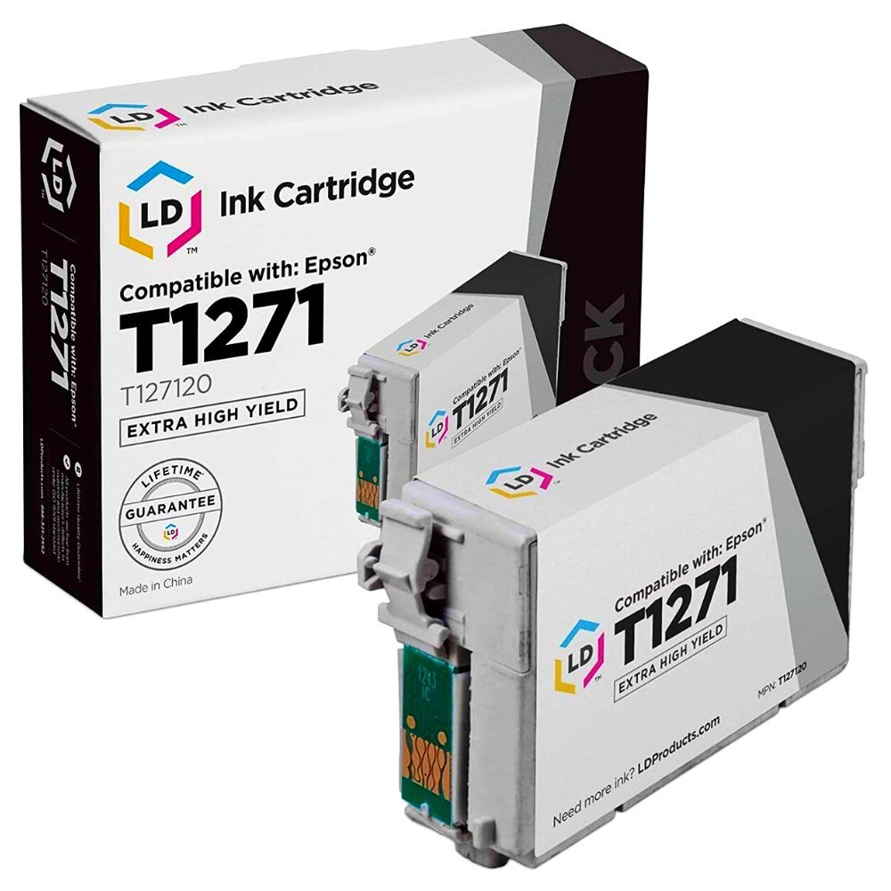 LD T127120 127 Extra High Yield Black Ink Cartridge for Epson 630 633 NX625 840