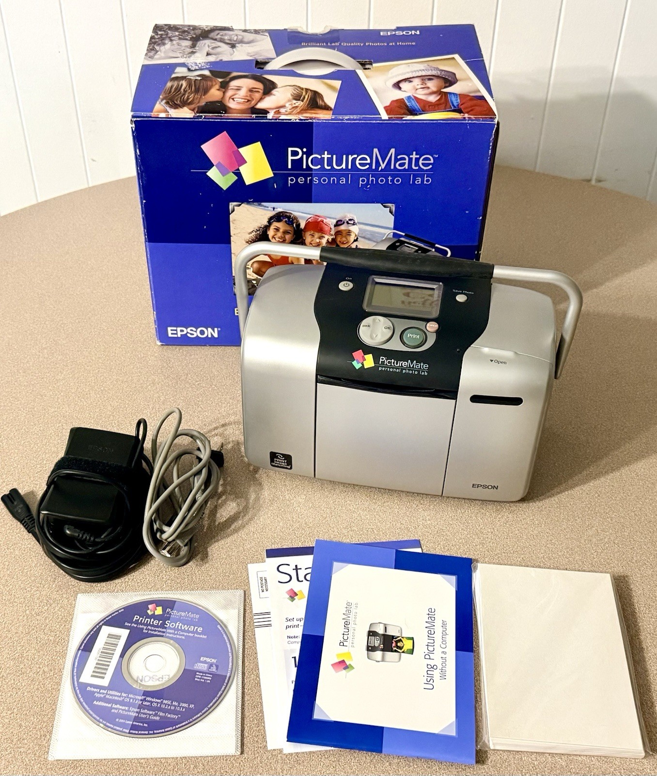 Epson PictureMate Personal Photo Lab Printer B271A Open Box w/ Cords Never Used