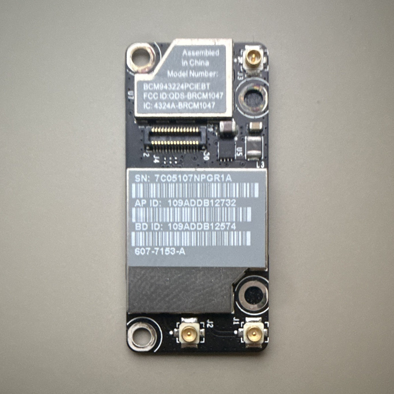 Broadcom BCM943224PCIEBT 607-7153-A Card PCIe 802.11n 300Mbps