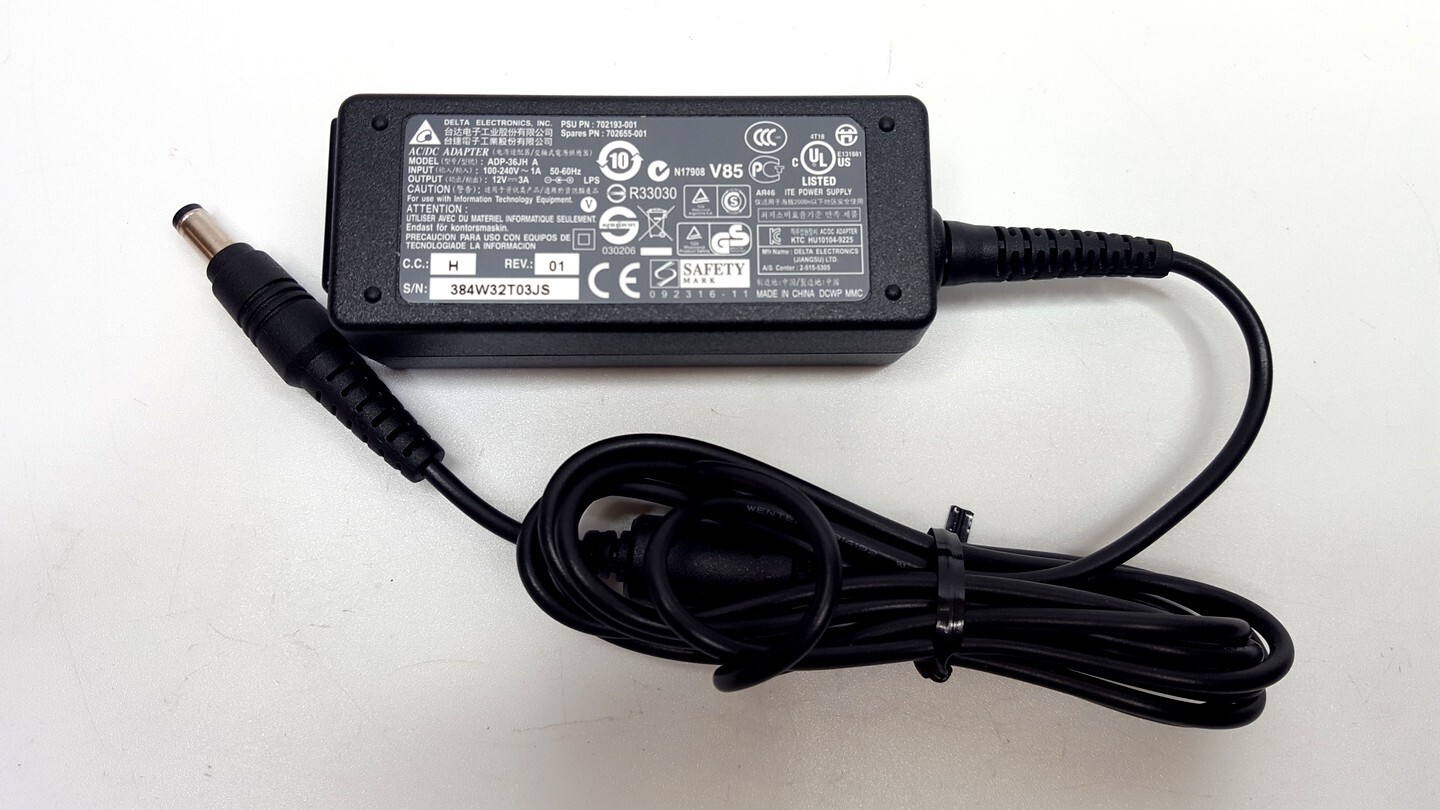 Delta 36W HP CLient Laptop AC Adapter Charger ADP-36JH A 702193-001
