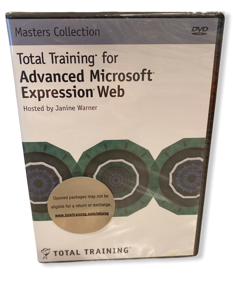 Advanced Microsoft Expression Web Total Training (DVD) Brand new sealed￼