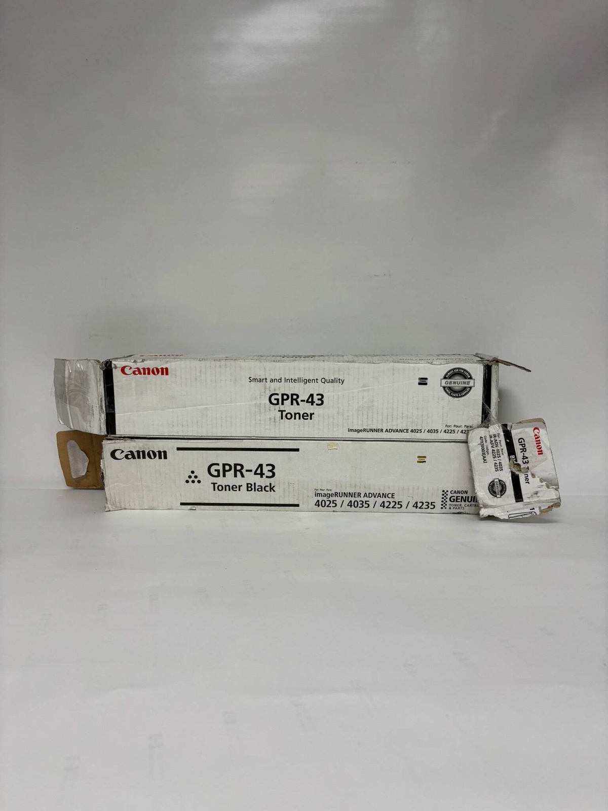 2 Open Genuine Canon iRA 4025, 4035, 4225, 4235 Black Toners GPR-43, 4792B003