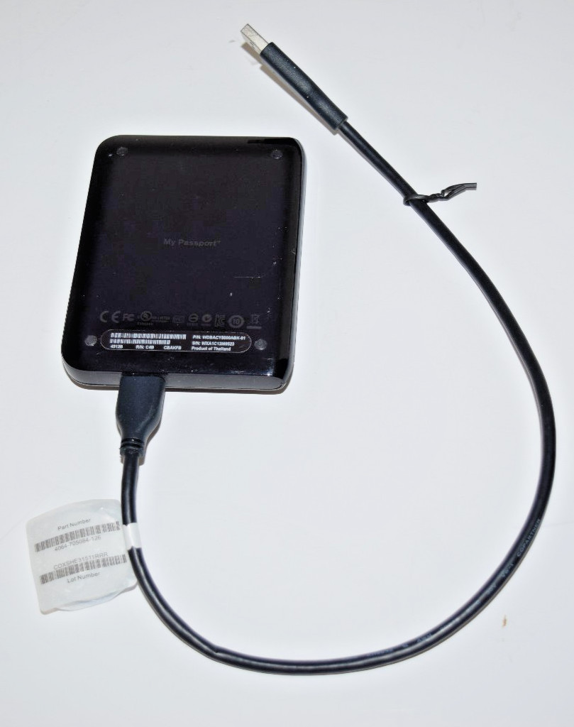 Western Digital WD My Passport WDBACY5000ABK-01 Hard Dive 500GB USB 3.0 Tested