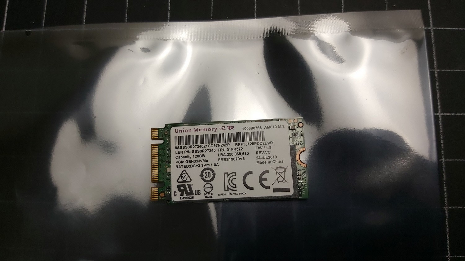 Union Memory 128GB AM610 M.2 PCIe SSD Solid State Drive RPFTJ128PDD2EWX