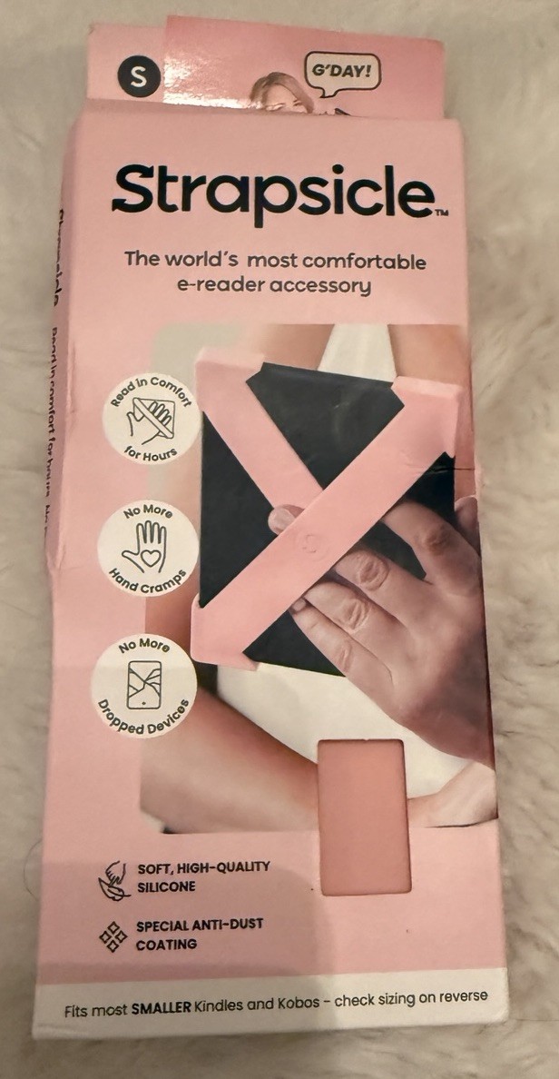 Strapsicle Hand Strap for Kindle Basic 11th/12th Gen & Kobo NIA Small Black NEW