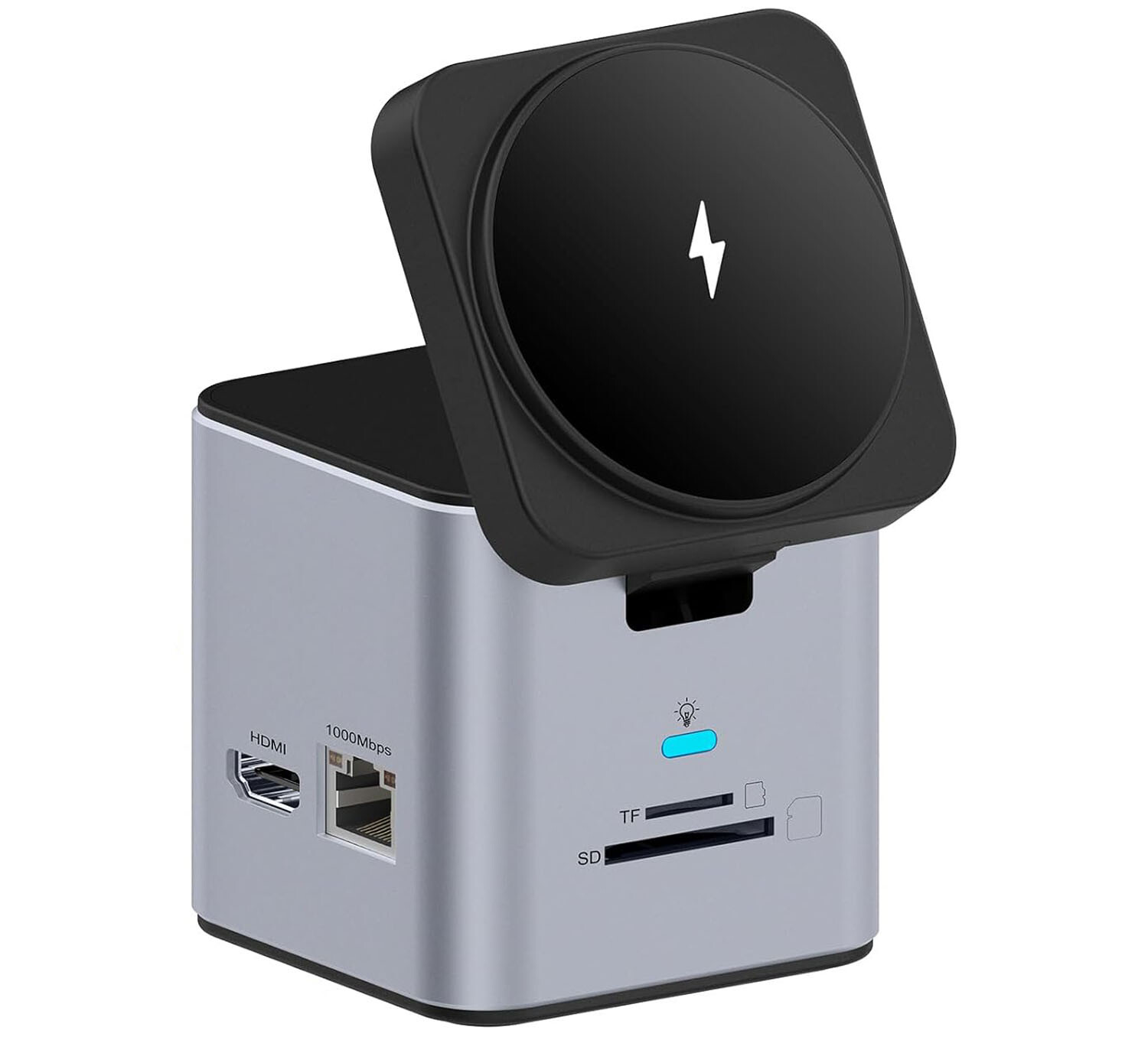 USB Type-C Docking Station - Wireless & Wired Charging- RJ45- Data Cards -9 in 1