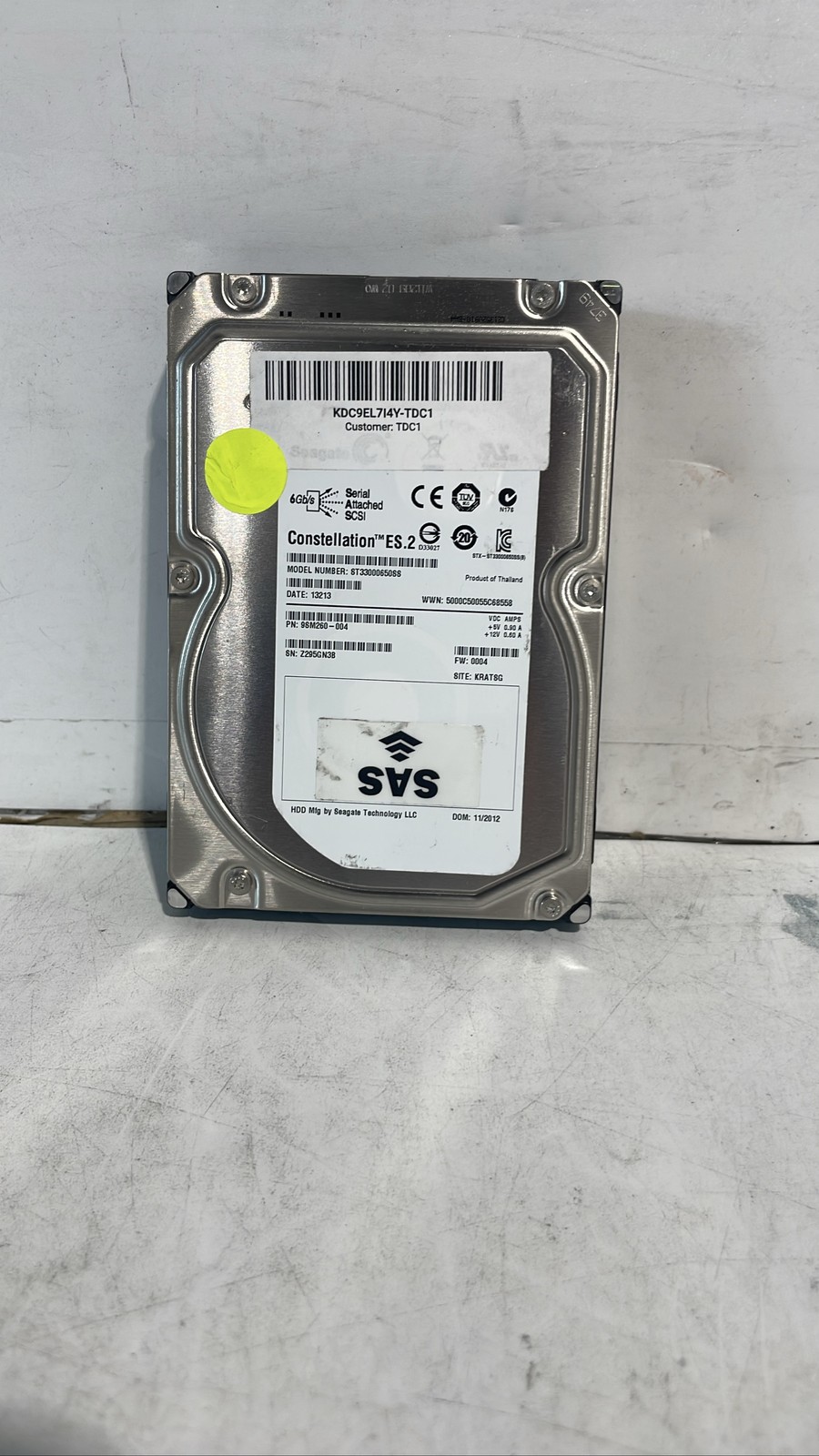Seagate Constellation ES.2 ST33000650SS 3TB 7.2K RPM 6Gb SAS HDD
