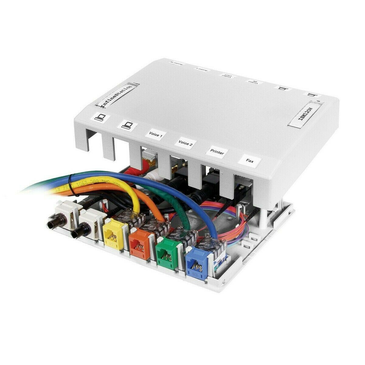 Set of 10 HUBBELL PREMISE WIRING HSB12W Surface Mount Box,12 Ports,White