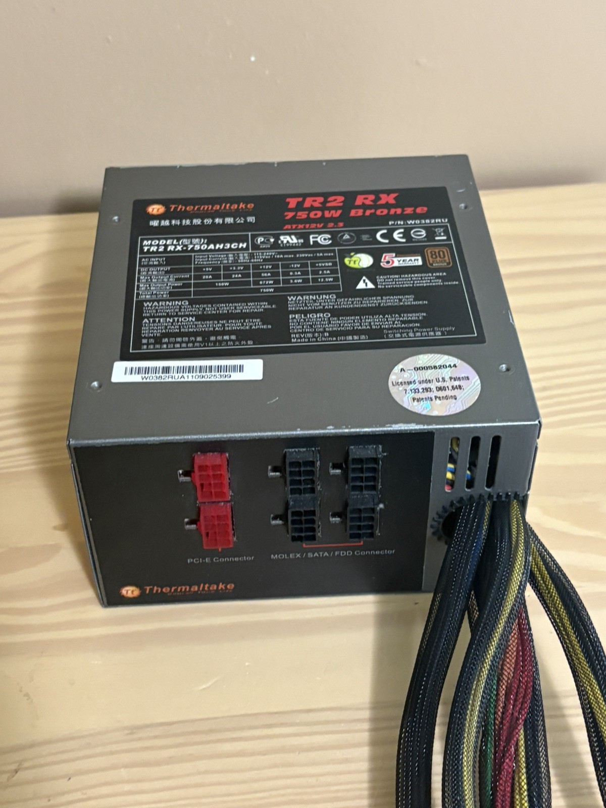THERMALTAKE TR2 RX-750AH3CH 750W SWITCHING POWER SUPPLY