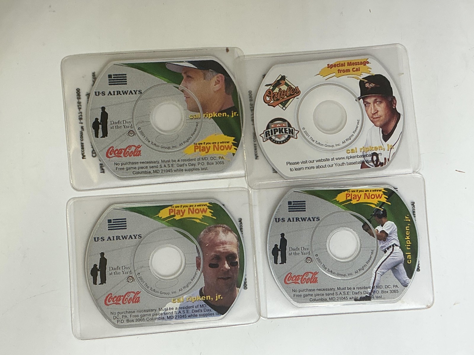 Vintage Ripken Baseball Cal Ripken Jr Promo CD Lot Of 4 US Airways Coca Cola