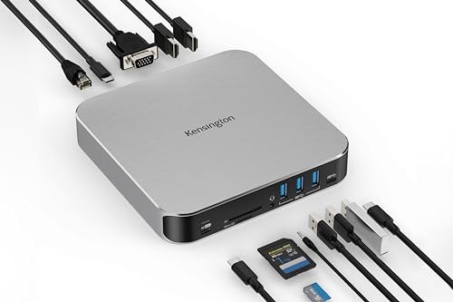 KENSINGTON AD220S3 DUAL DISPLAY DOCK FOR ANY MACBOOK M1/M2/M3/M4 - SILVER