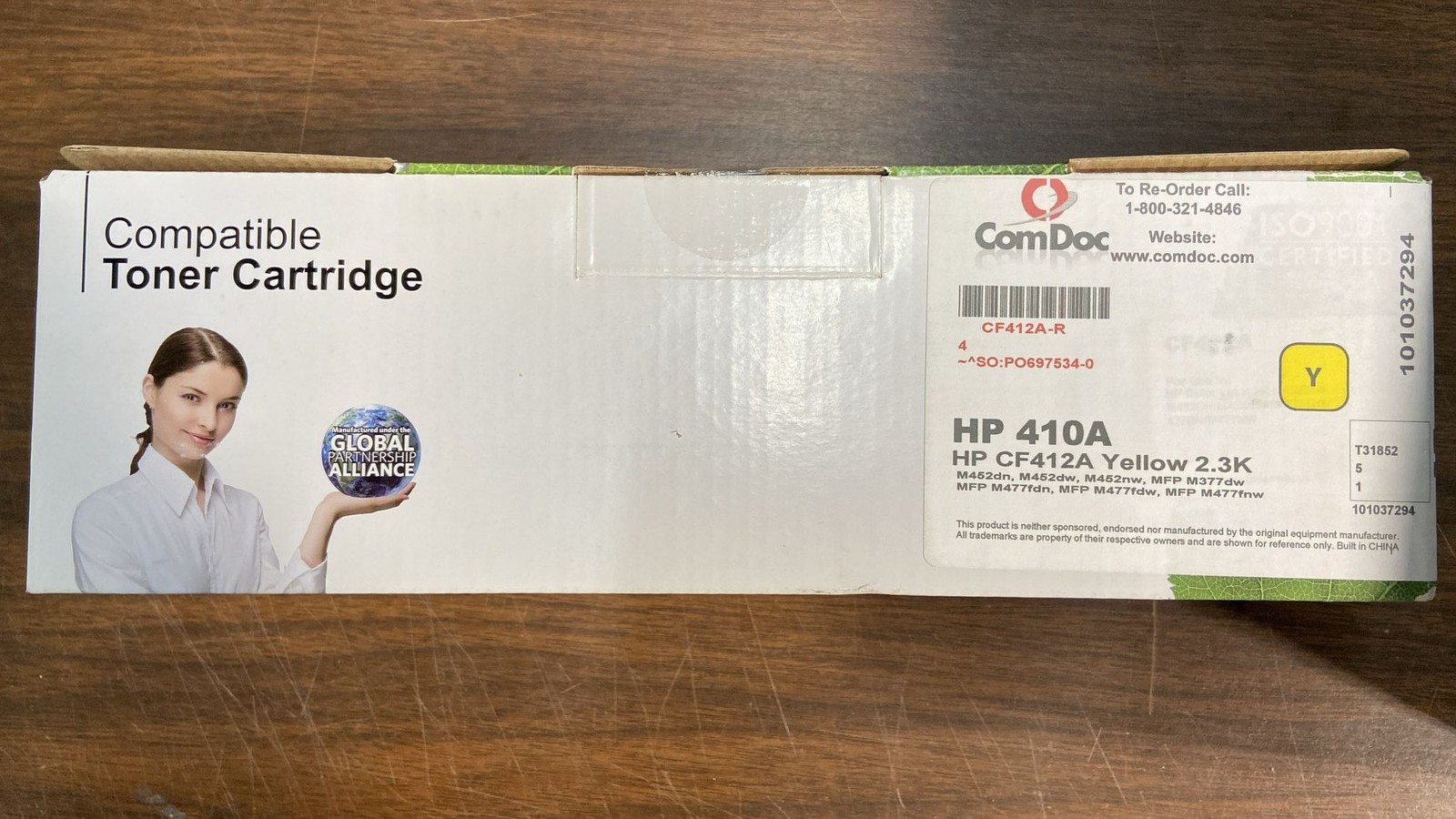 ComDoc Compatible Toner Cartridge HP 410A HP CF412A Yellow