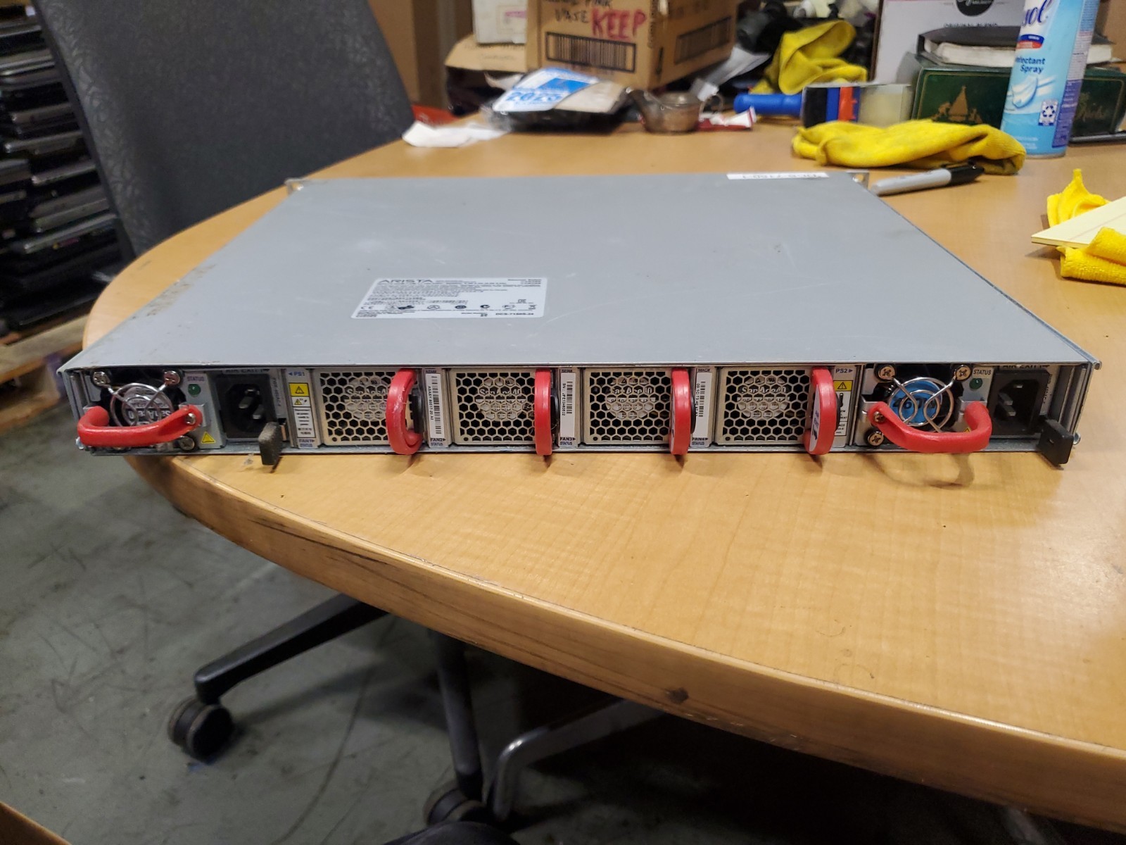 Arista DCS-7150S-24-F 24-Port 1/10G SFP+ Switch Front-to-Rear Airflow Dual Power