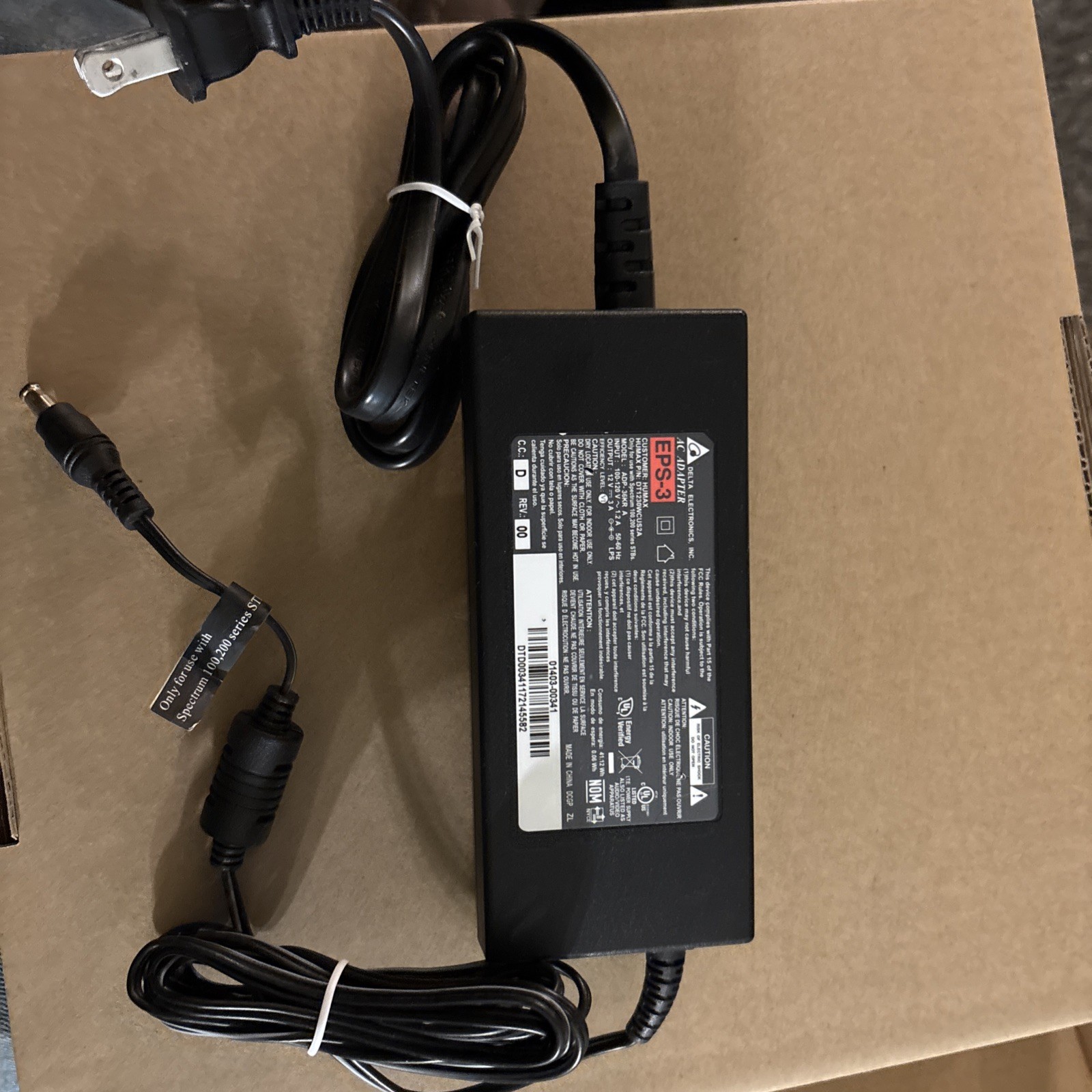 Genuine Delta ADP-36KR Power Adapter 36W DT1230WCUS2A For Spectrum 100/200 STBs