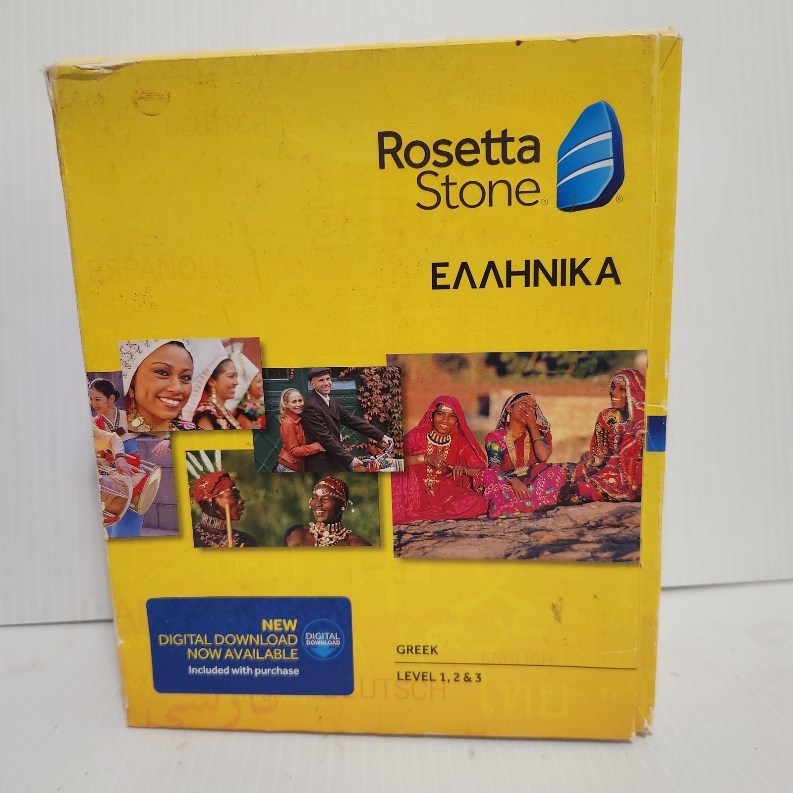 NEW Rosetta Stone Greek Levels 1, 2, & 3 Includes Curriculum, CDs, Headphones
