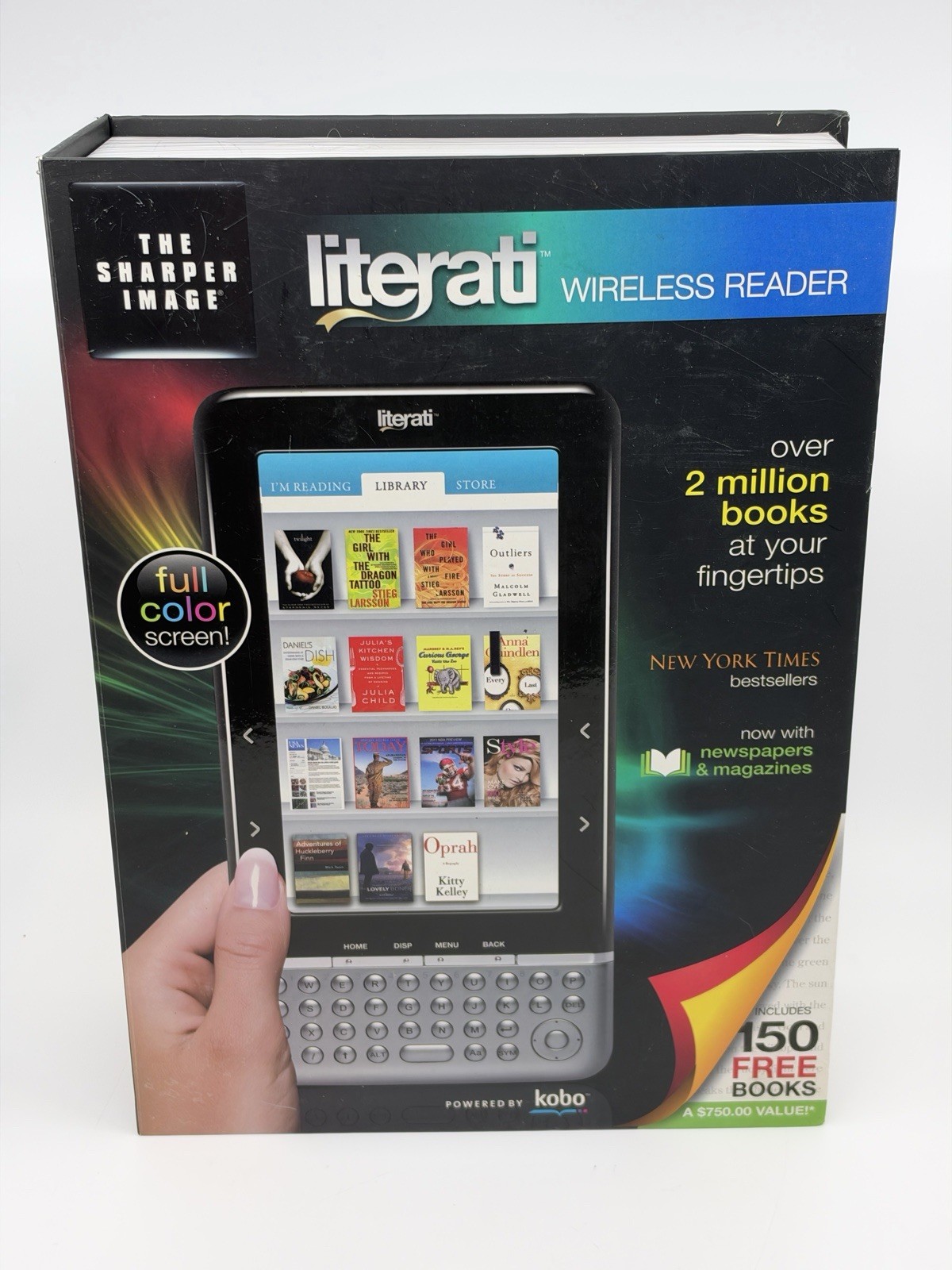 NEW Sharper Image Literati Wireless Reader Full Color Screen Kobo READ