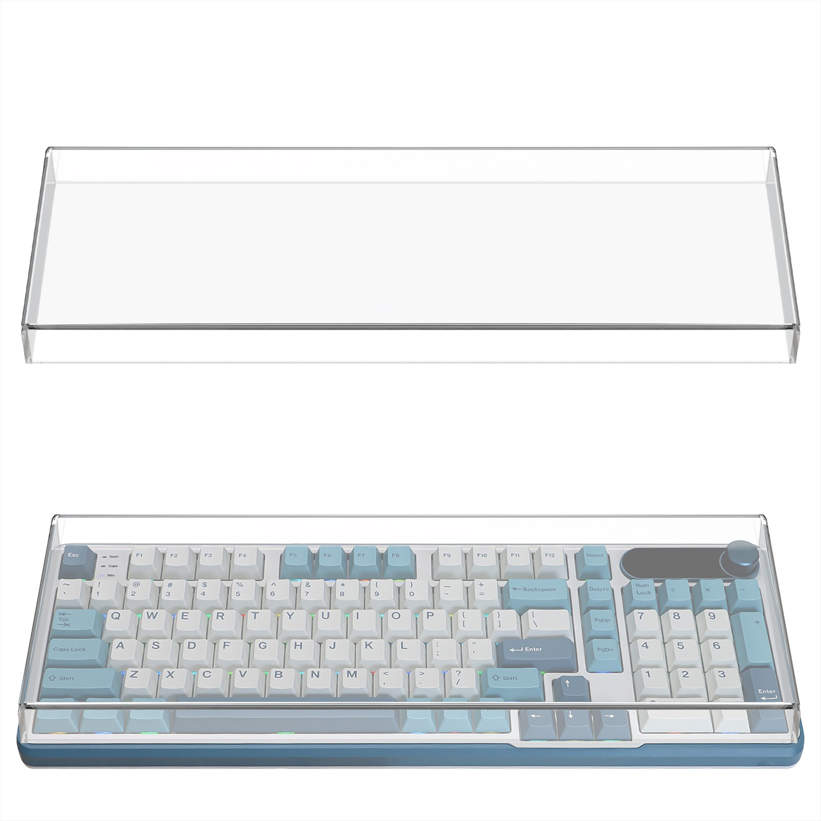 Geekria Clear Acrylic Keypads Dust Cover, Compatible with RK ROYAL KLUDGE S98