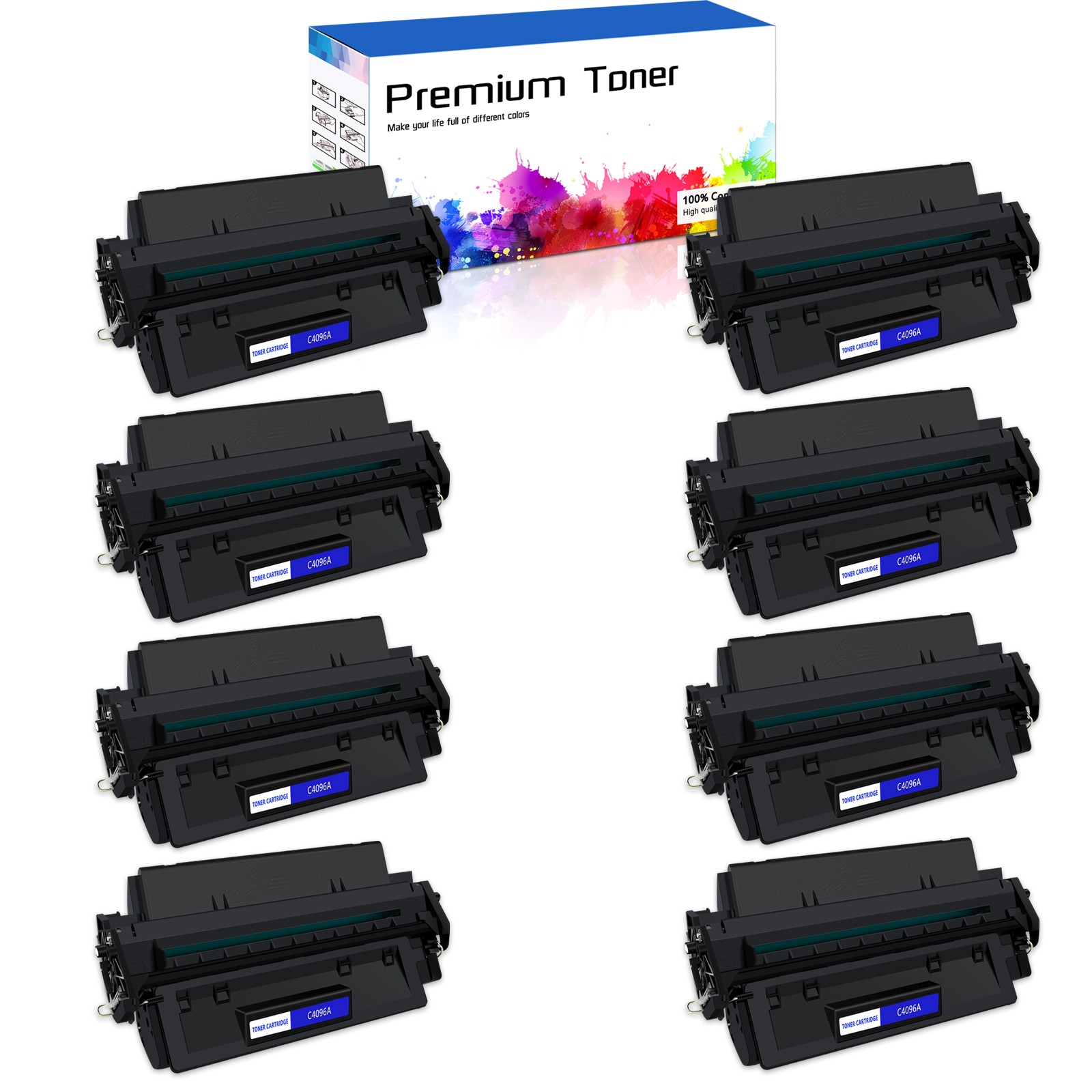8PK C4096A 96A Toner Cartridge Compatible For HP LaserJet 2100tn 2100n 2200dtn
