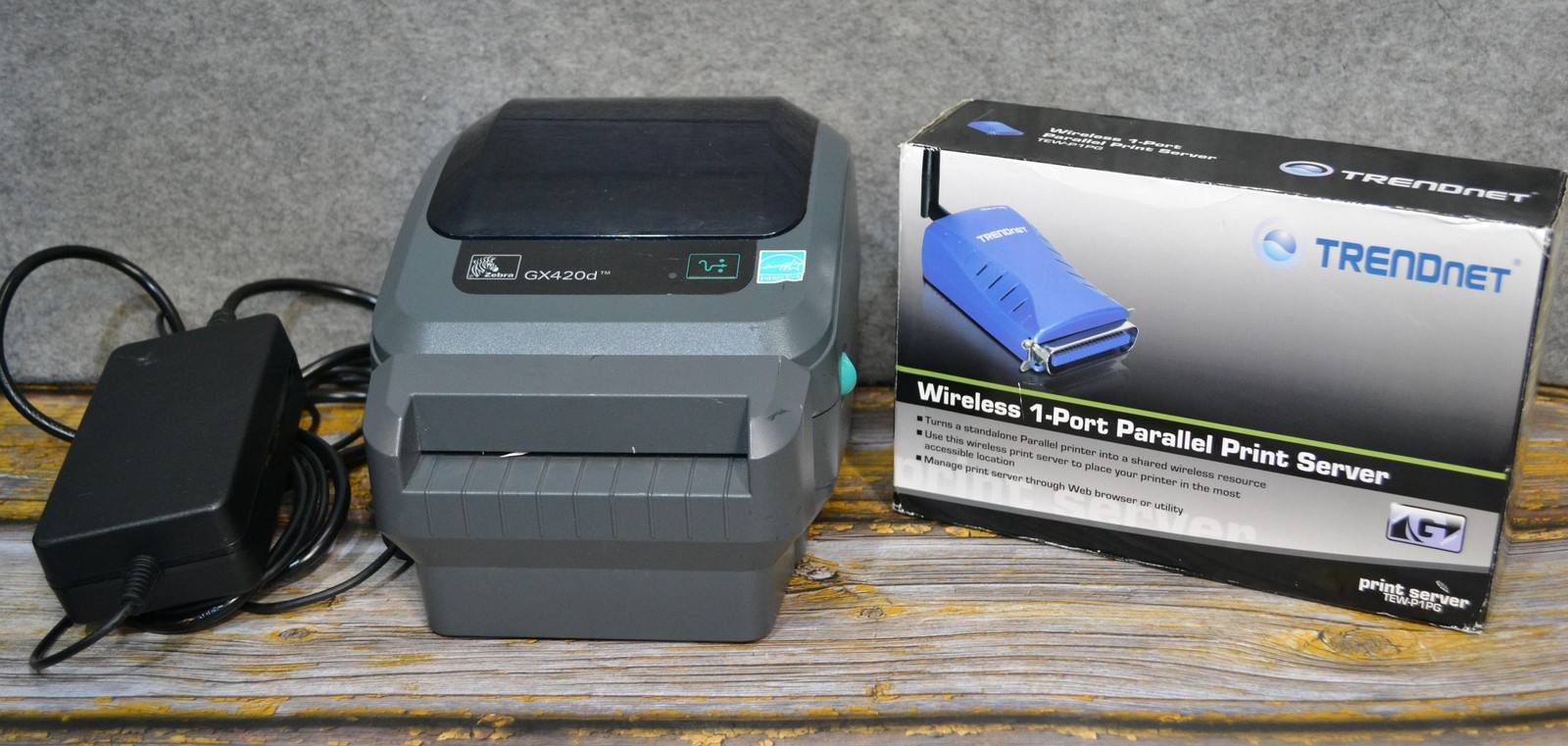 Zebra GX420d Thermal Label Printer USB Serial Parallel+ Wireless TEW-P1PG Tested